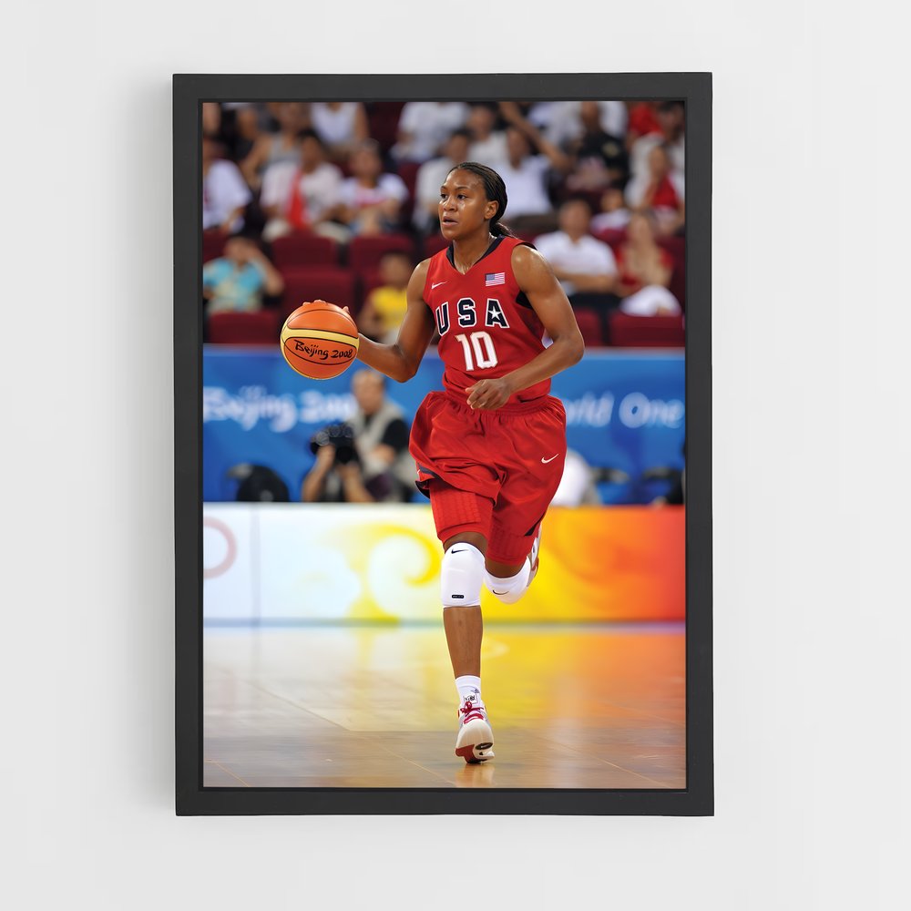 Poster Tamika catchings fonce – affiche Basketball (vue 2)